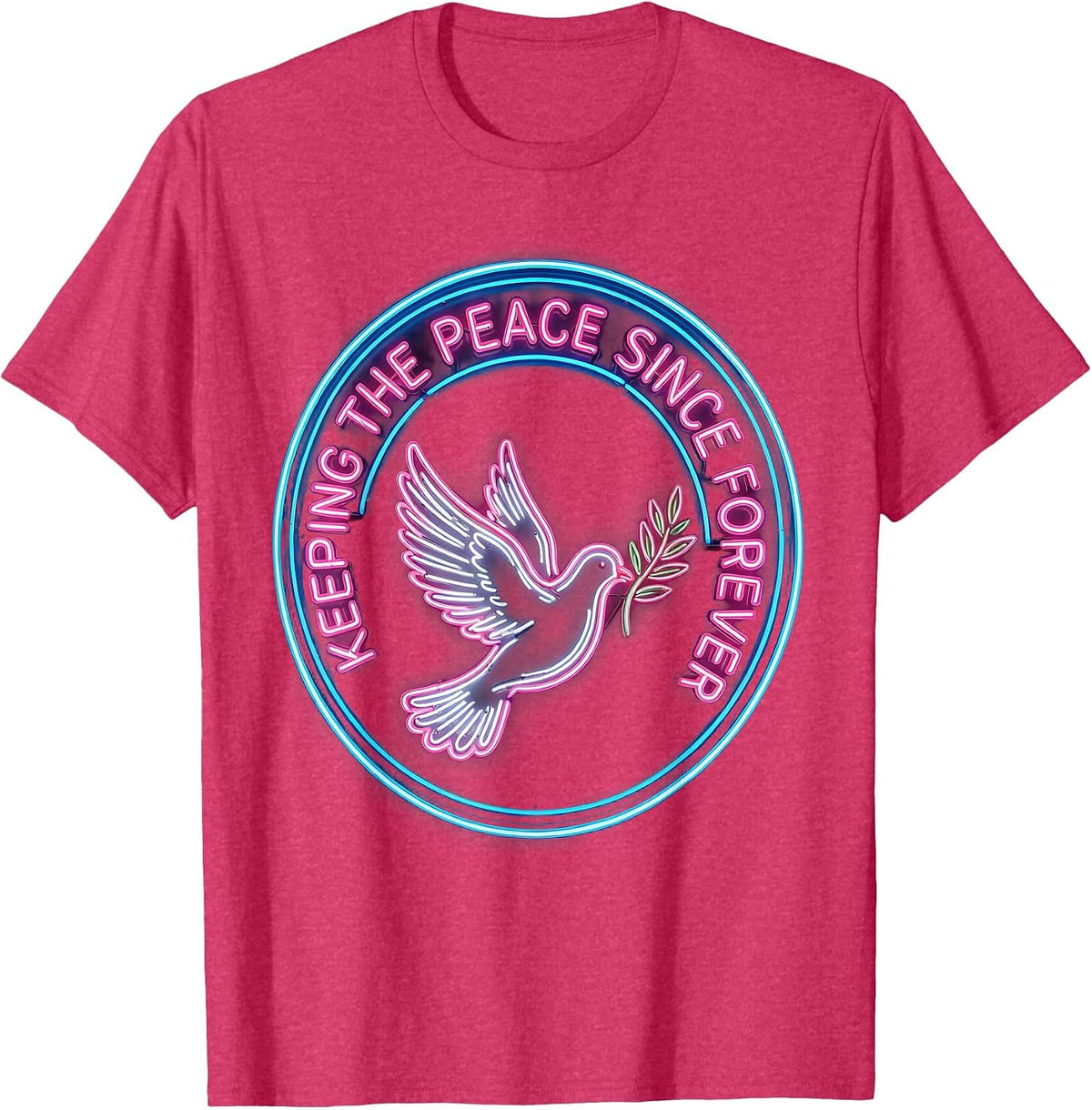 Keeping the Peace Since Forever In-Law Life Design T-Shirt - Red Heather