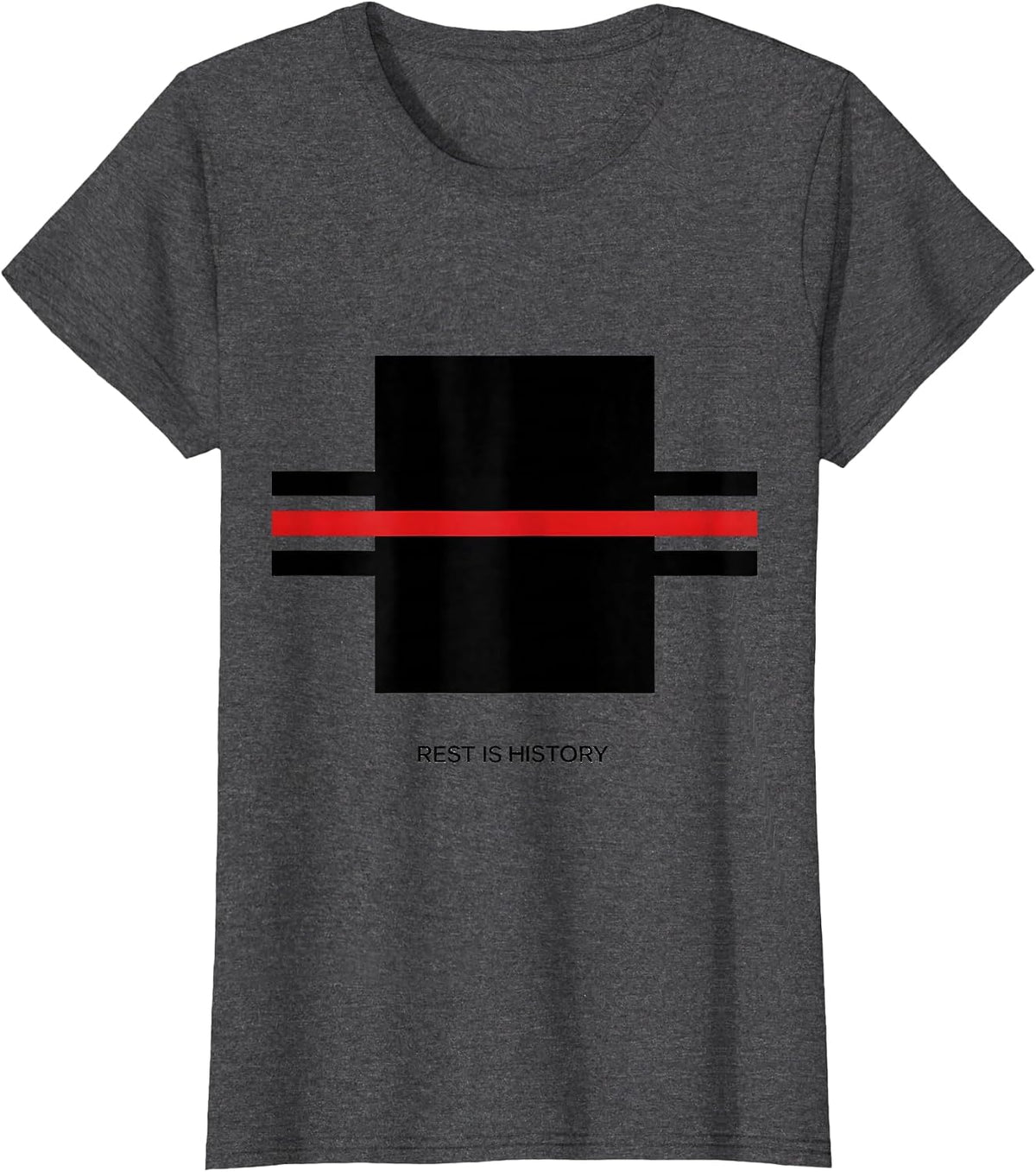 Women's Rest Is History Bauhaus Modernist Music Lover Humor T-Shirt - Dark Heather Grey