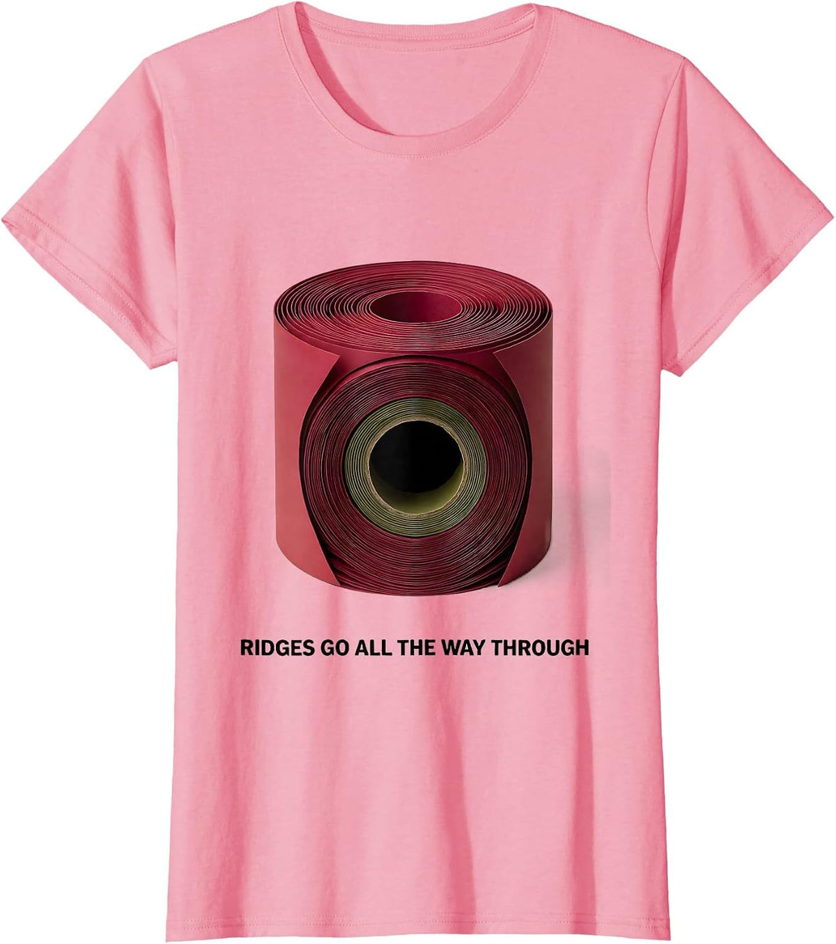 Women's Ridges Go All The Way Through Funny Thanksgiving Cranberry T-Shirt - Pink