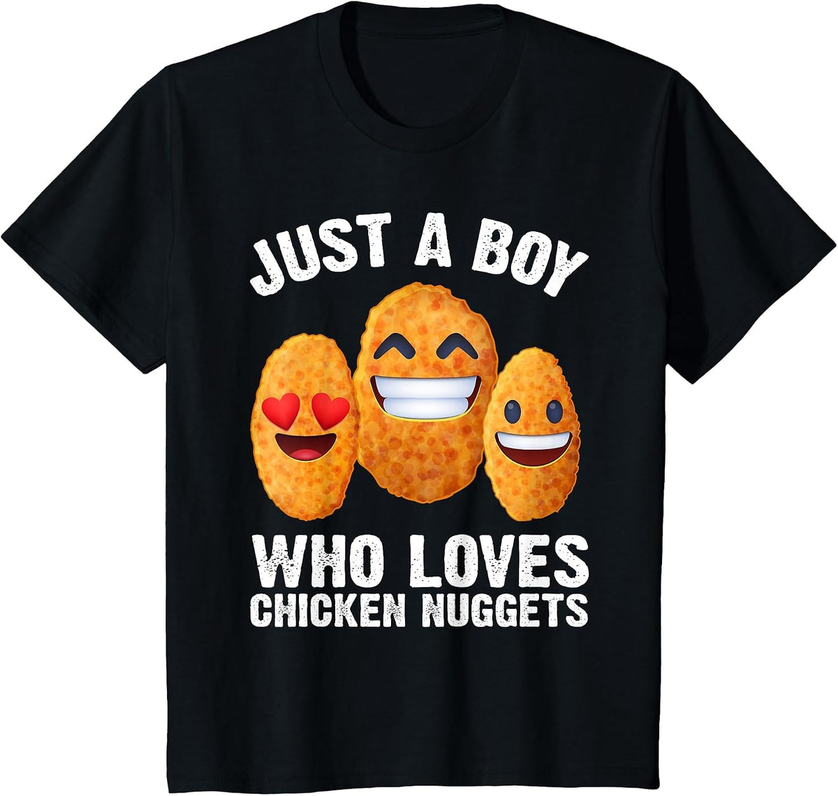 Funny Chicken Nugget for Men Boys Kids Chicken Nugget Lovers T-Shirt - Black