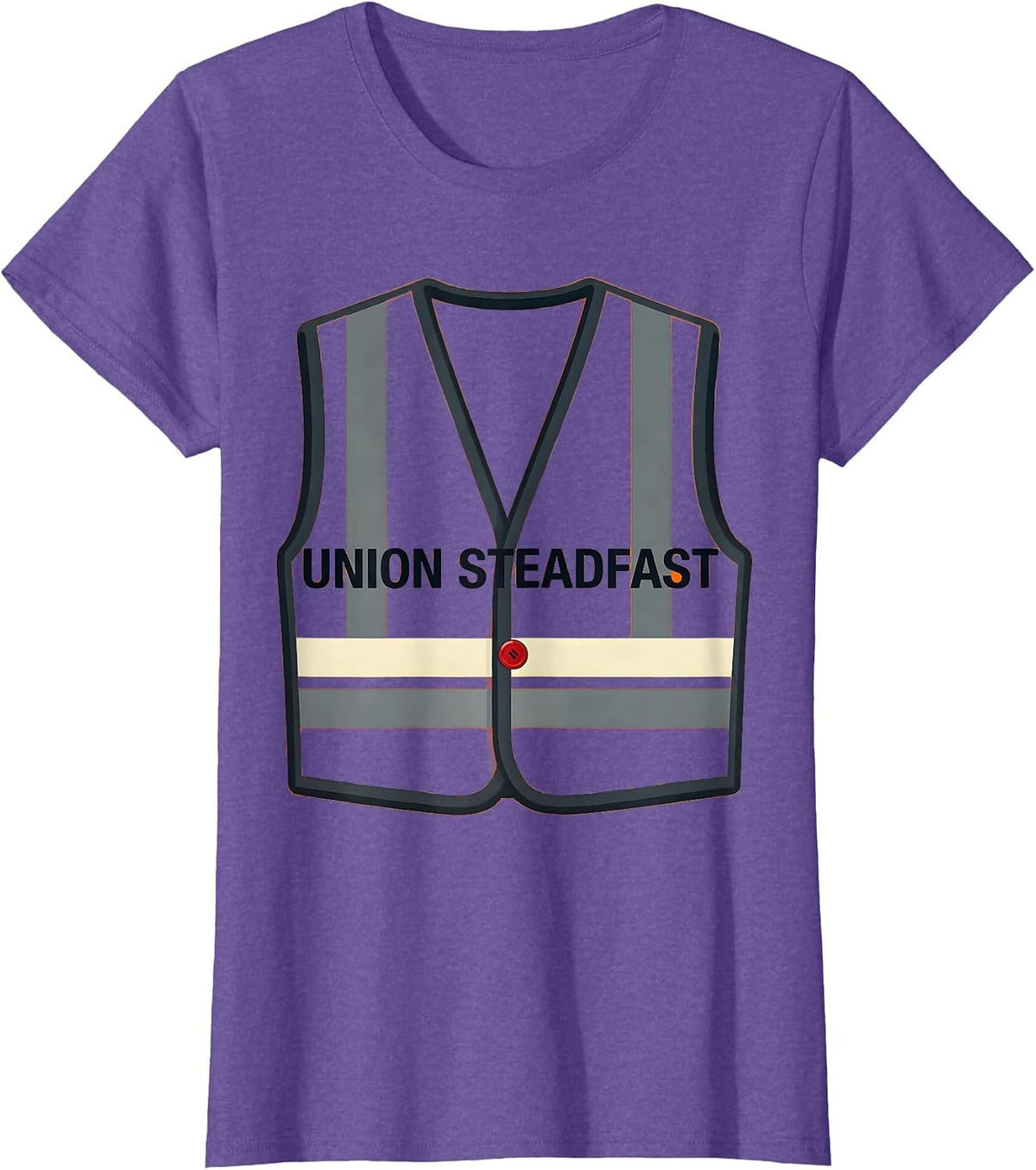 Women's Union Steadfast Bold Union Worker Solidarity Labor Day T-Shirt - Purple Heather