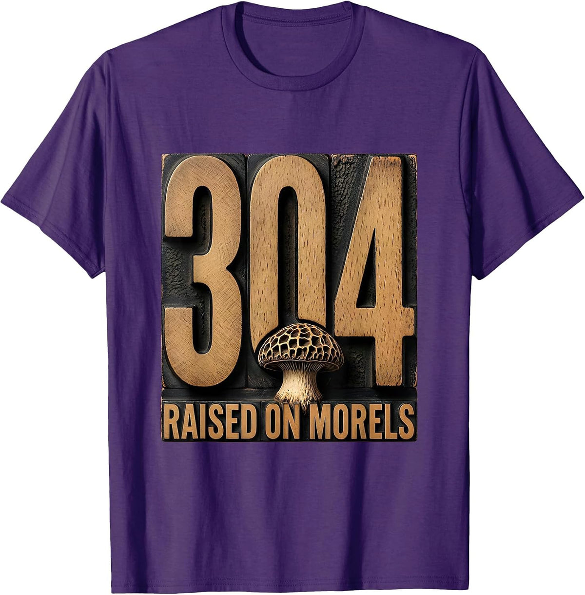 Men's 304 Raised On Morels Vintage West Virginia State Pride T-Shirt - Purple