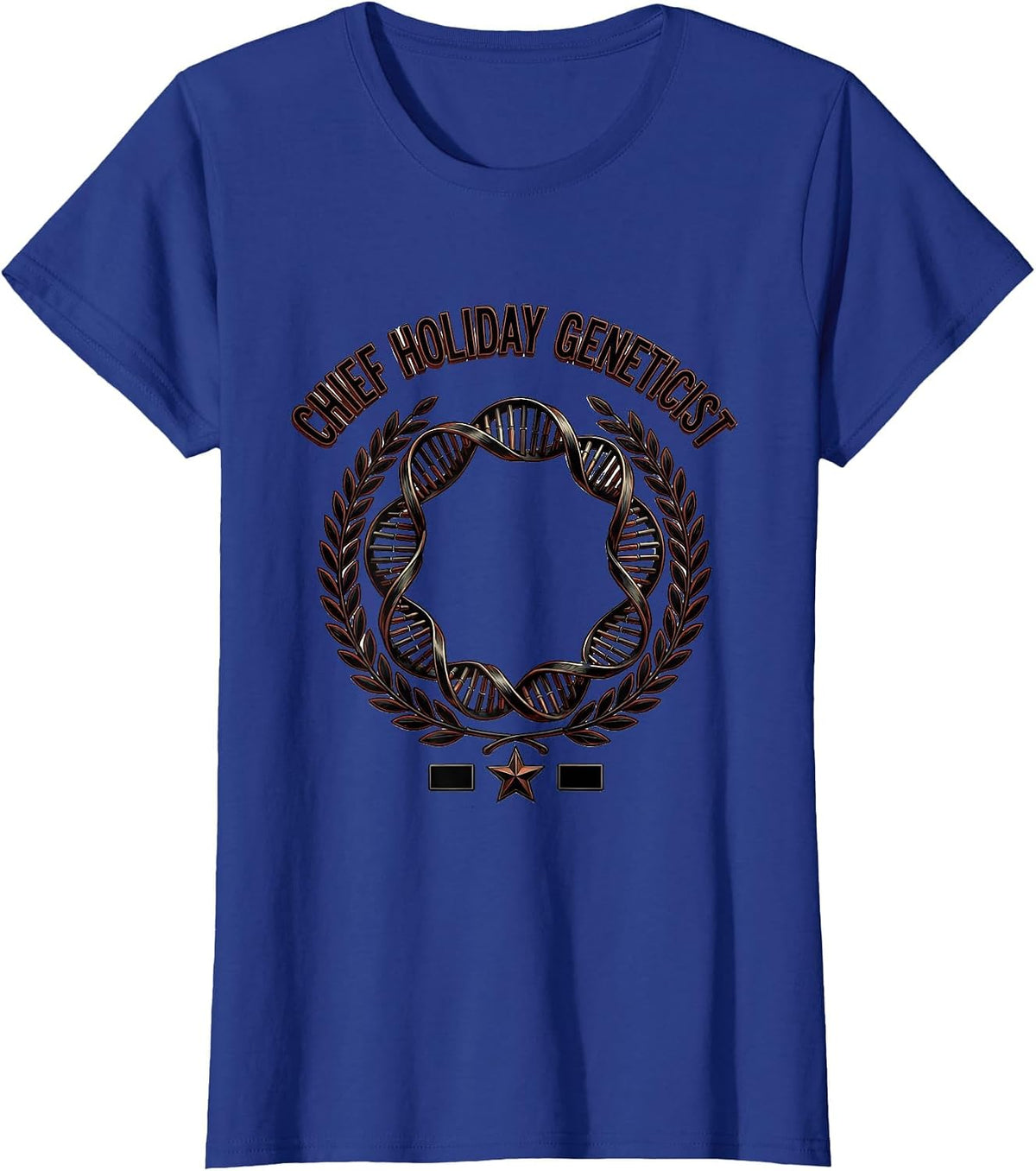 Women's Chief Holiday Geneticist Funny Science Teacher Gift DNA T-Shirt - Royal Blue