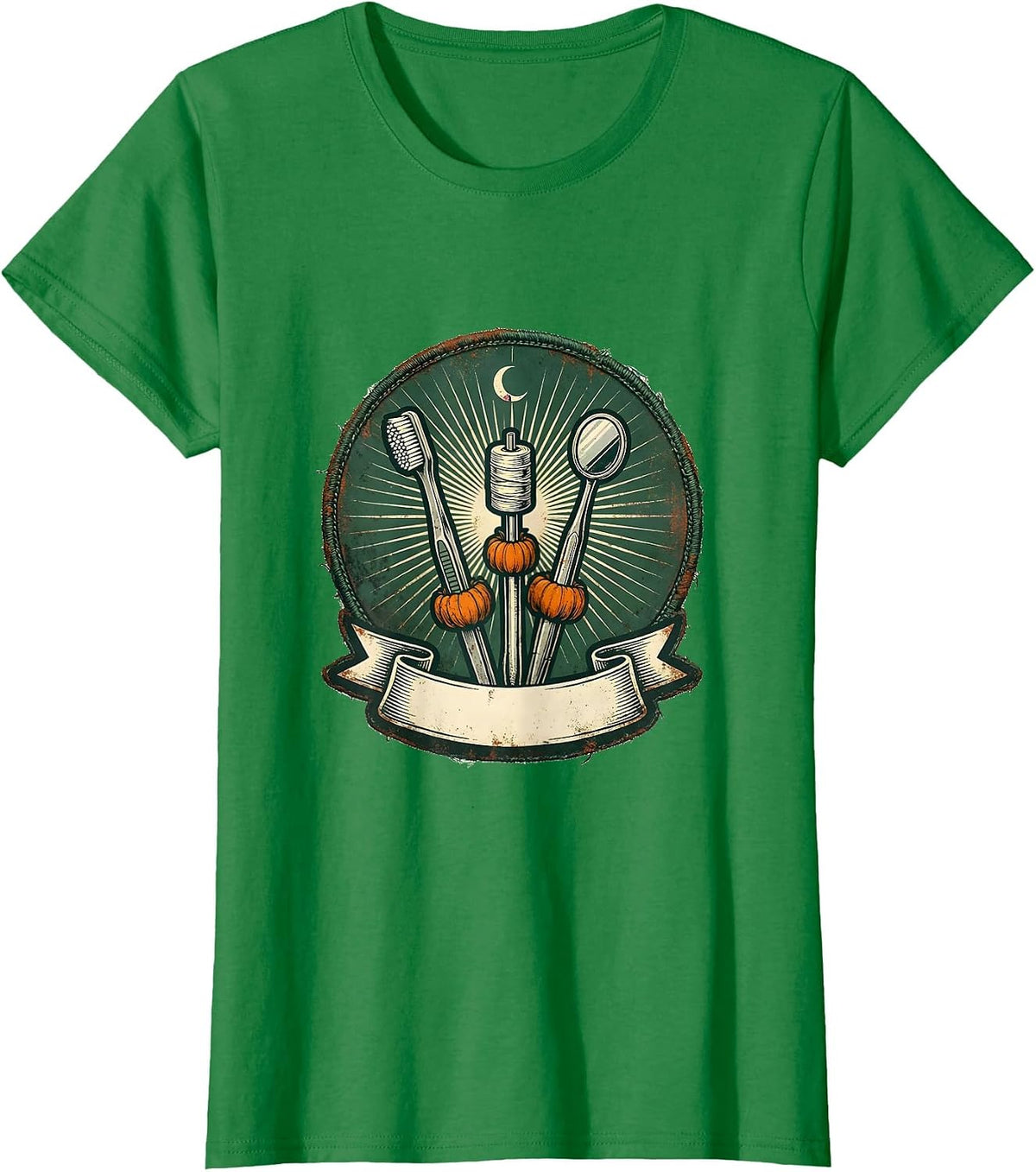 Dental Tools Vintage Halloween Dentist Costume T-Shirt - Kelly Green