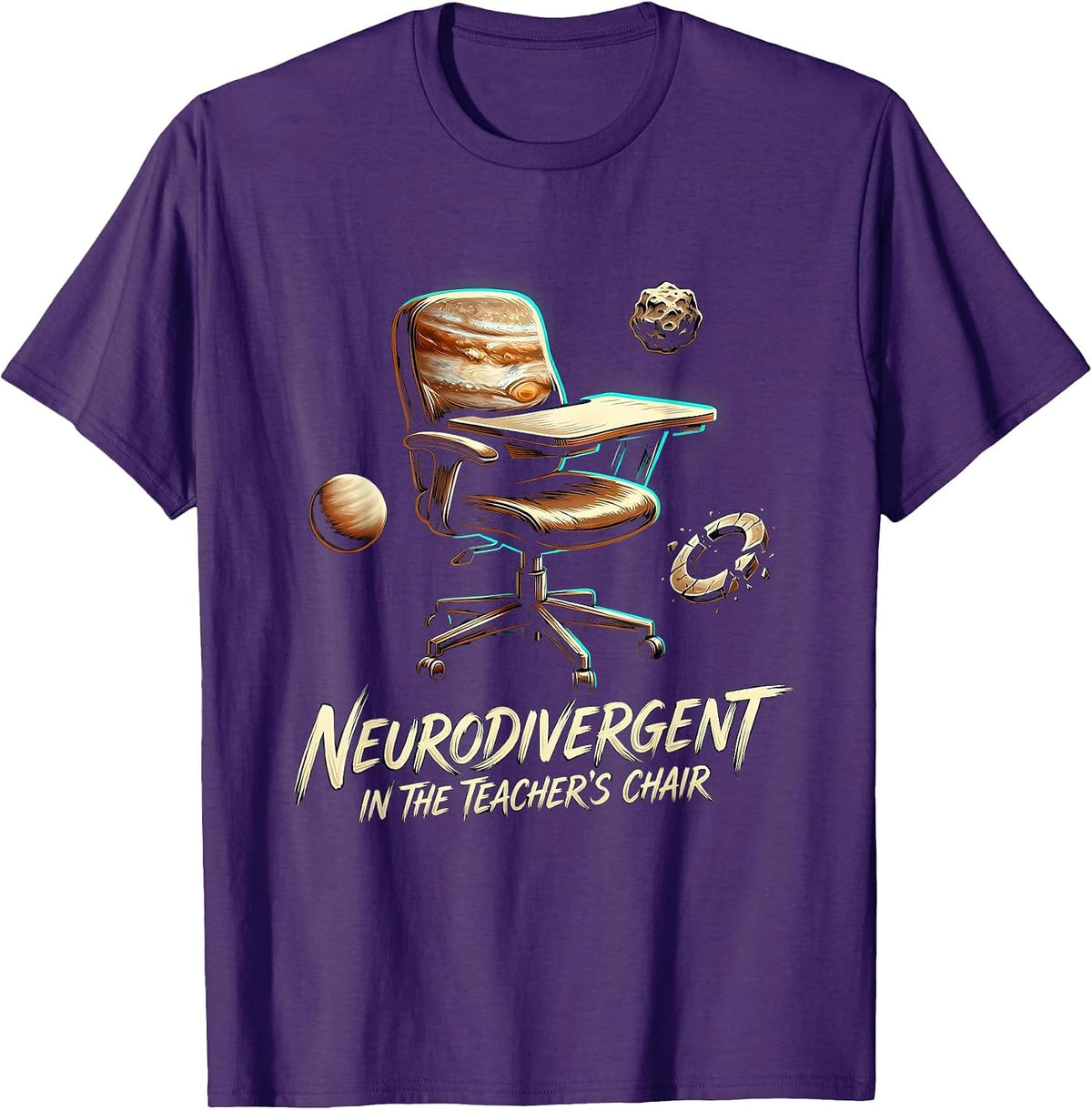 Neurodivergent In The Teacher's Chair Special Education T-Shirt - Purple