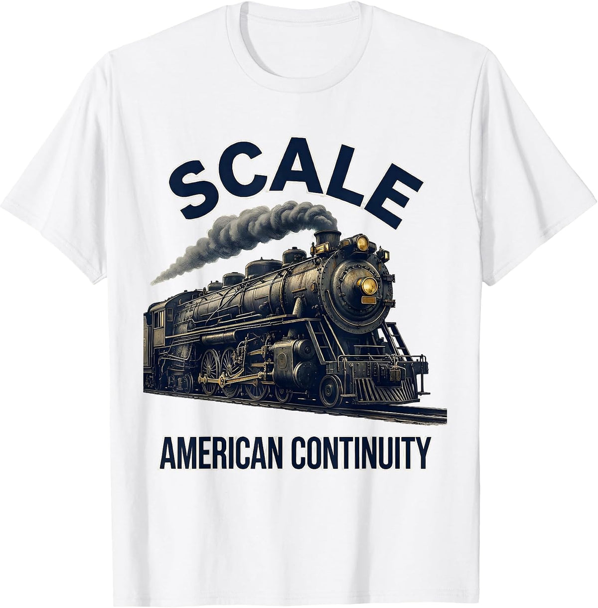 Men's Scale American Continuity Big Boy 4014 Steam Train T-Shirt - White