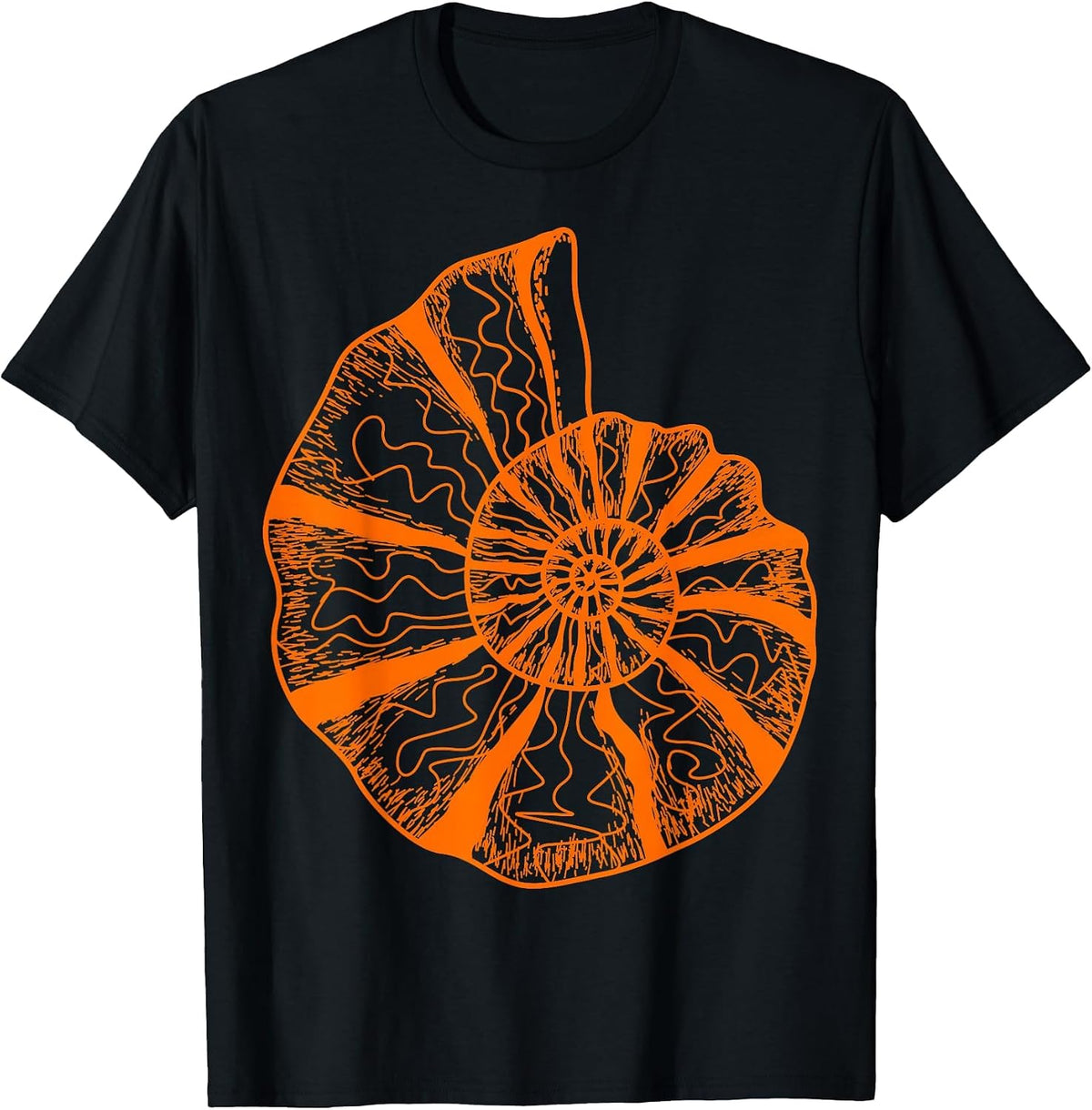 Ammonite Fossils Geologist Paleontologist Study Paleontology T-Shirt - Black