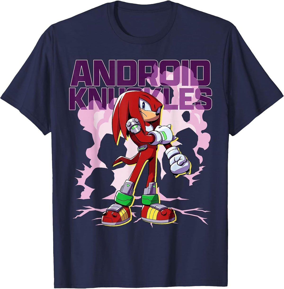 Sonic the Hedgehog: Android Knuckles T-Shirt - Navy Blue