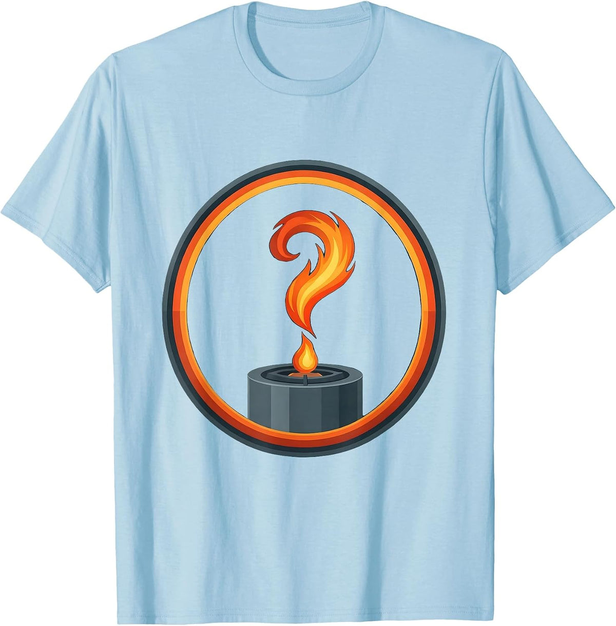 Curious Science Bunsen Burner Question Mark T-Shirt - Baby Blue