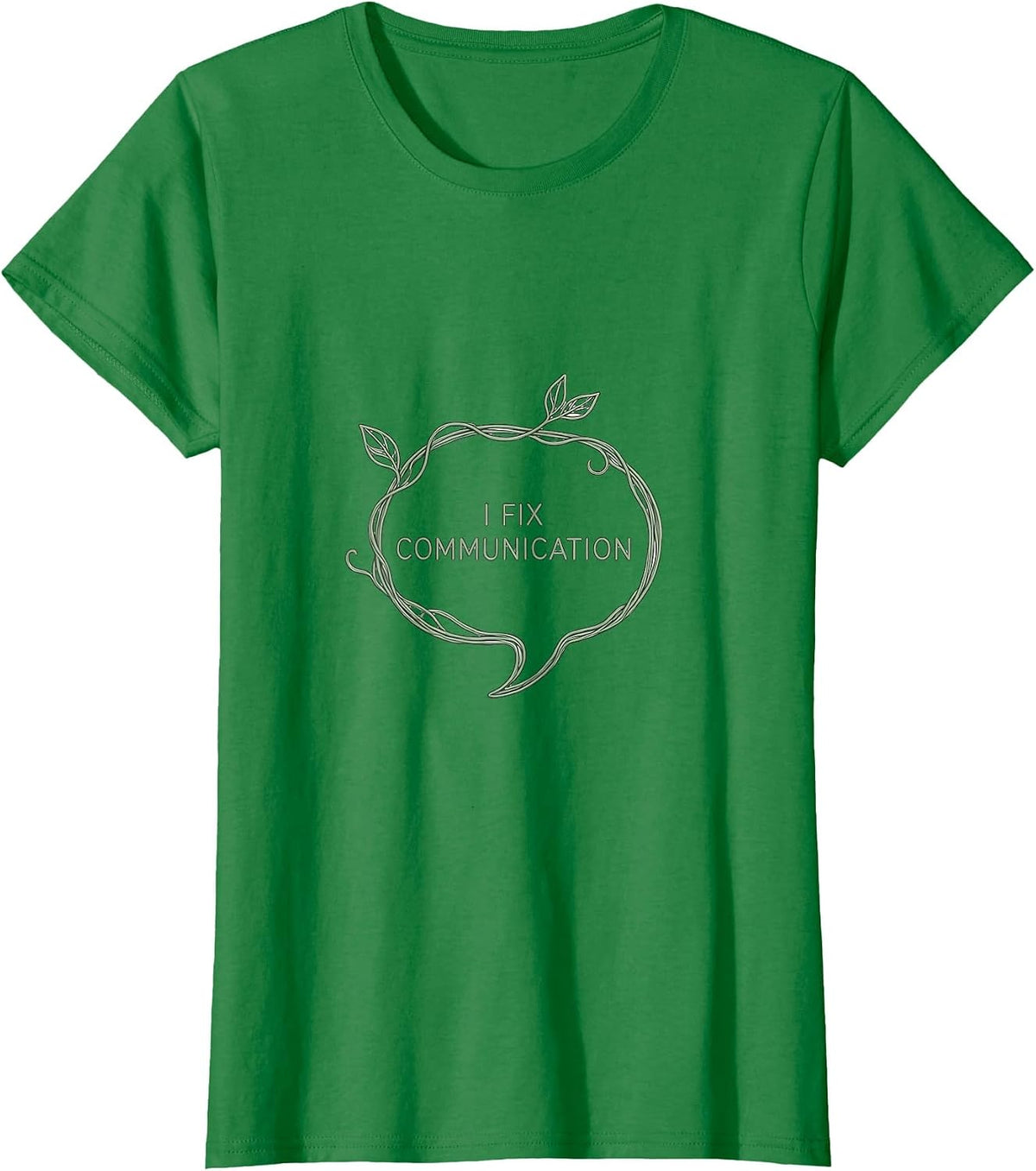 Women's I Fix Communication SLP Speech Therapist Design T-Shirt - Kelly Green