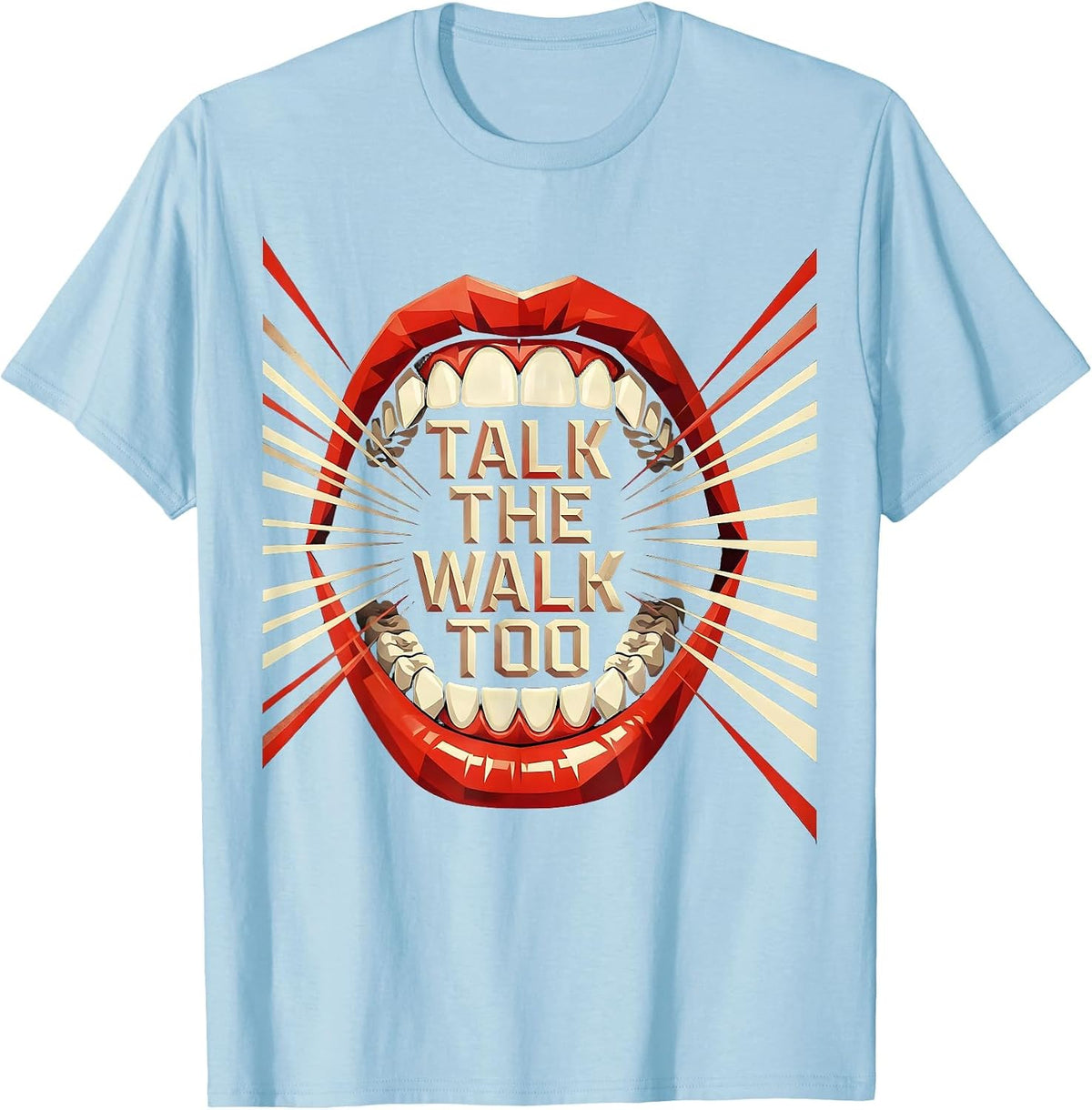 Men's Talk the Walk Too Speech Therapy Design T-Shirt - Baby Blue