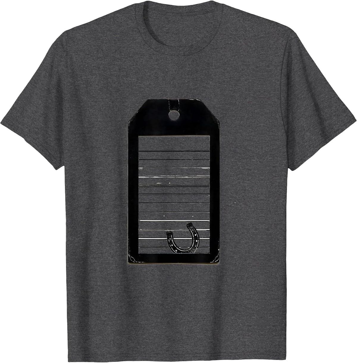 Horse Lover Hang Tag Western Cowgirl Rustic Keepsake T-Shirt - Dark Heather Grey