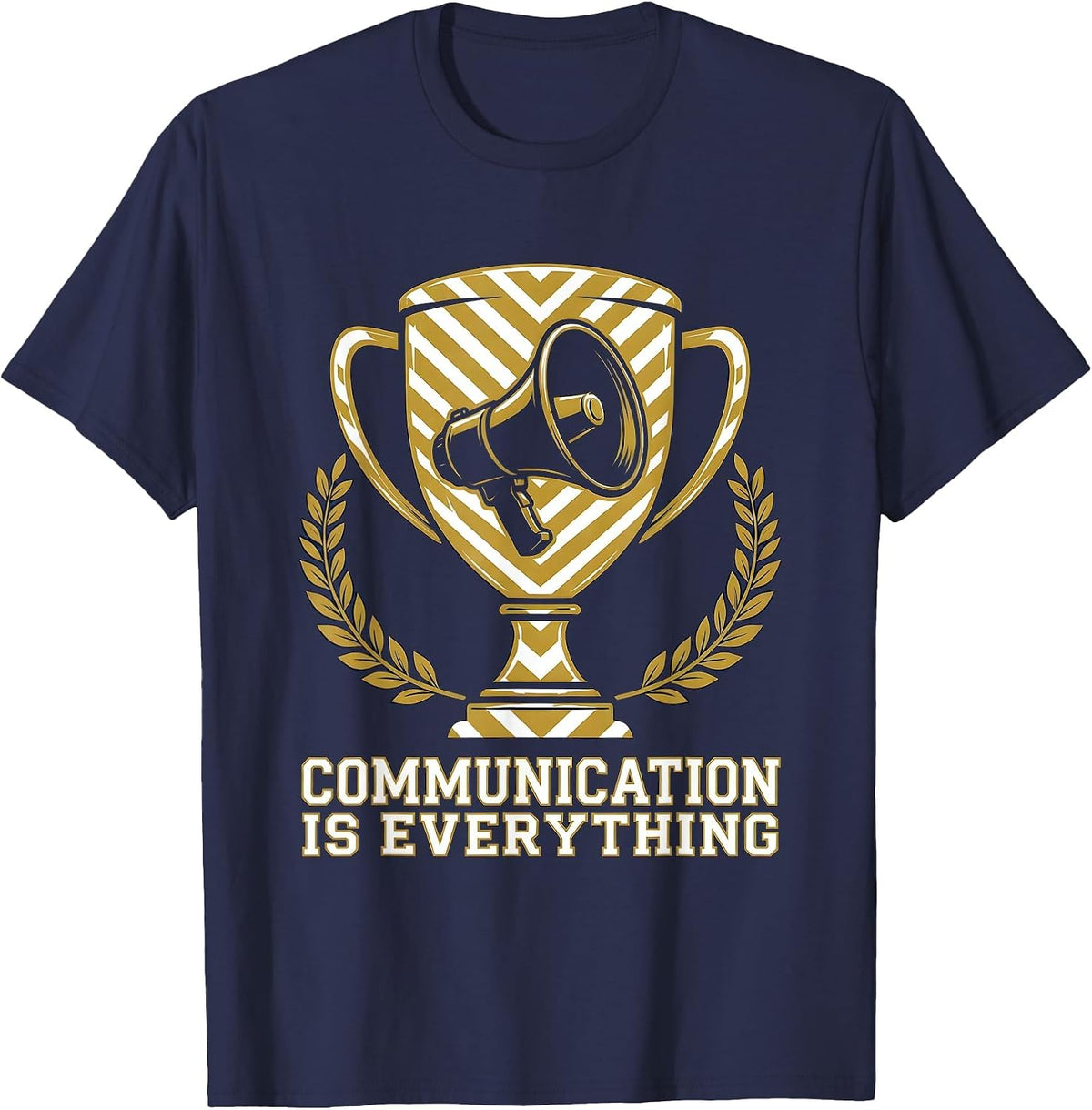Communication Is Everything Speech Therapy Design T-Shirt - Navy Blue