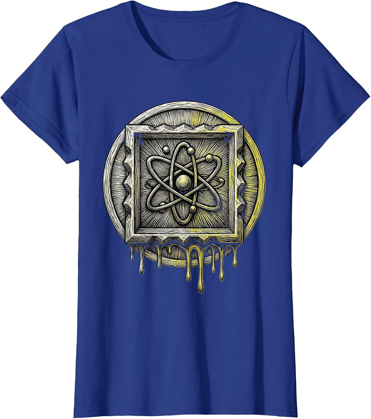 Women's Can I Lick It Periodic Table Graphic Tee T-Shirt - Royal Blue