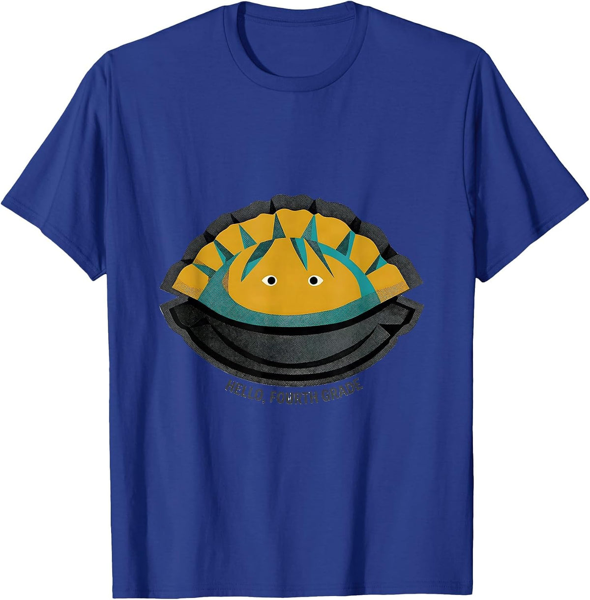 Hello, Fourth Grade Midcentury Modern Kawaii Dumpling Girl T-Shirt - Royal Blue