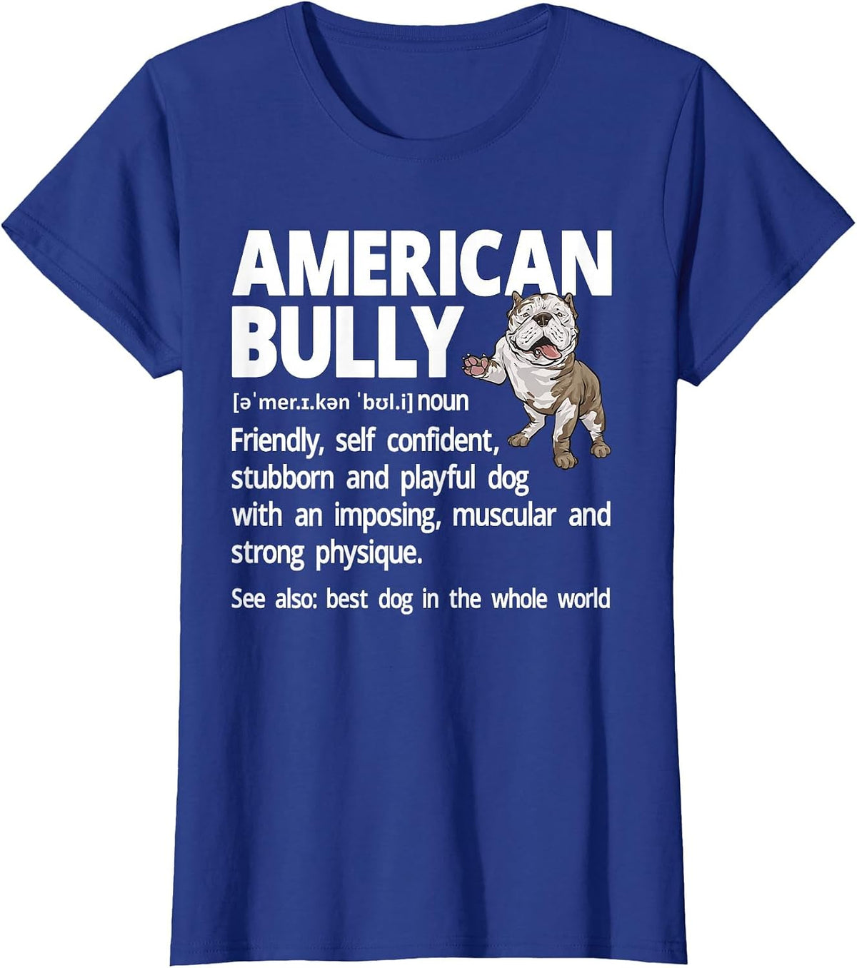 American Bully Definition XL American Bully T-Shirt - Royal Blue