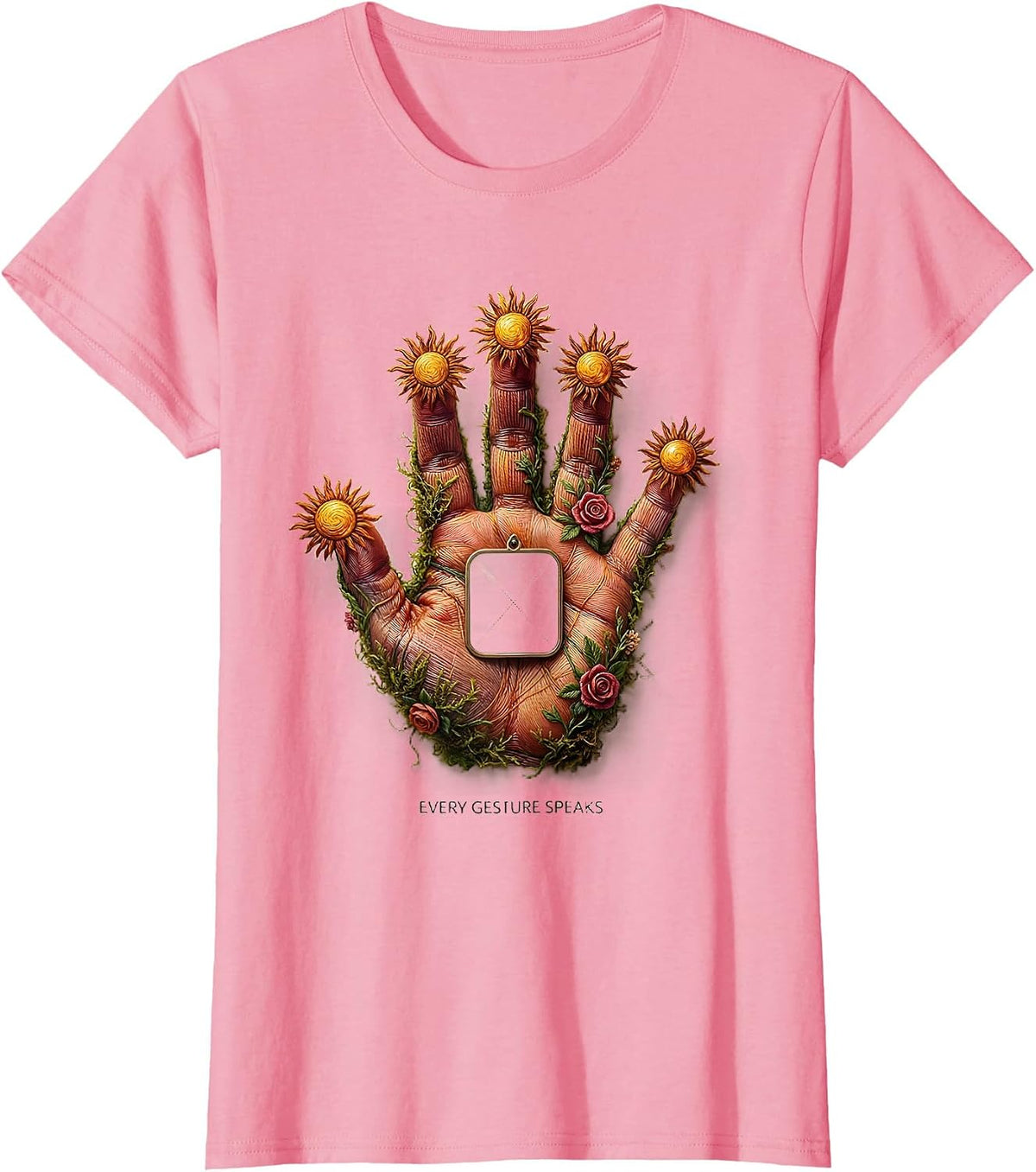 Women's Every Gesture Speaks Cute Speech Language Pathologist SLP T-Shirt - Pink