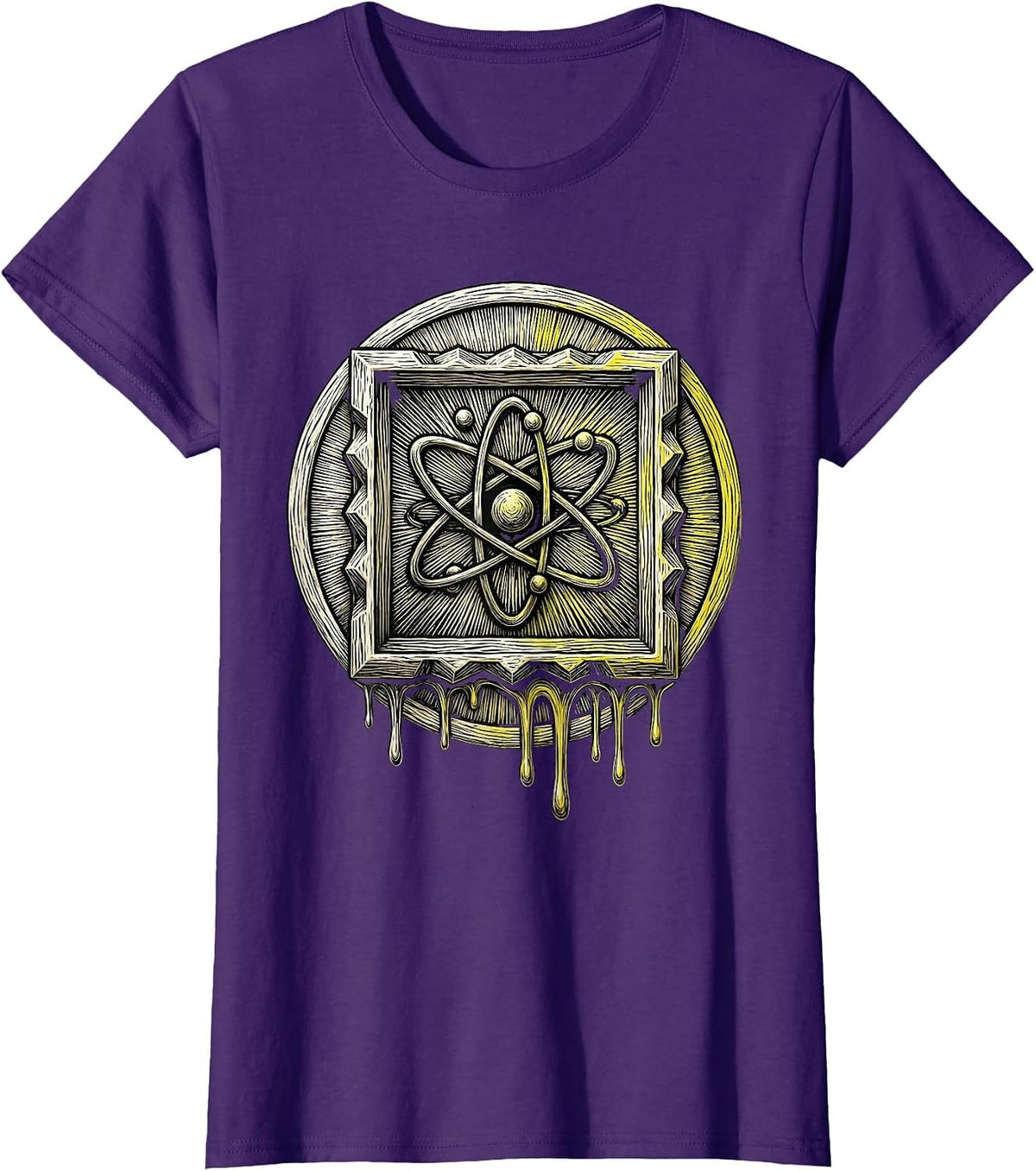 Women's Can I Lick It Periodic Table Graphic Tee T-Shirt - Purple