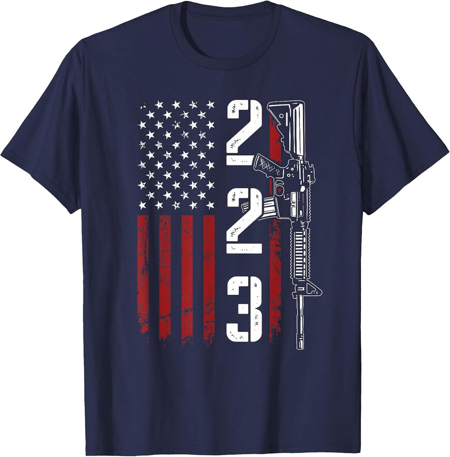 .223 Ammo AR15 Rifle Owner 223 - Funny Pro Gun Rights USA T-Shirt - Navy Blue