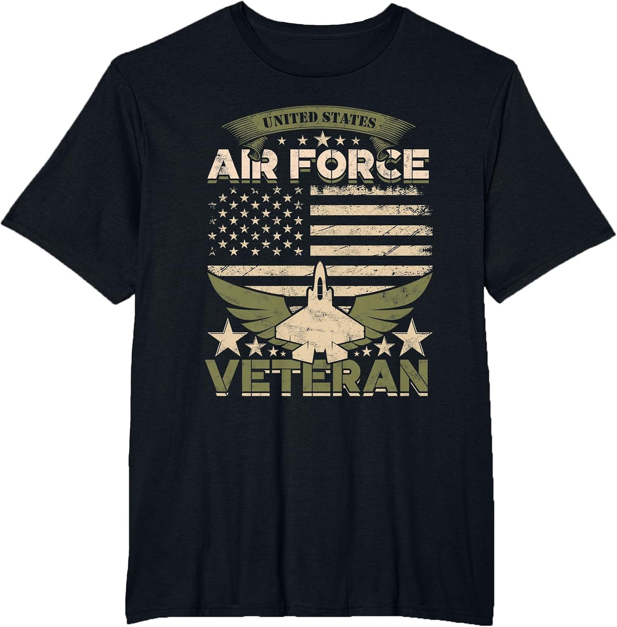 United States Air Force Veteran T-Shirt - Black