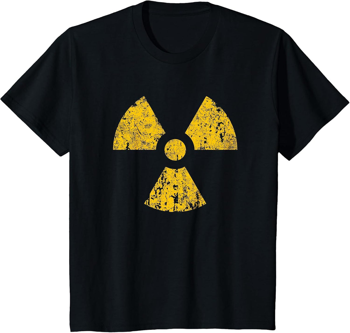 Radioactive Symbol Vintage Funny Halloween T-Shirt - Black