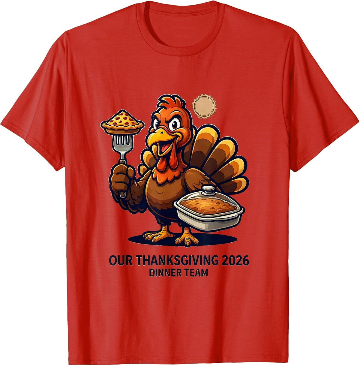 Men's Our Thanksgiving 2026 Dinner Team Family Crew Thanksgiving T-Shirt - Red