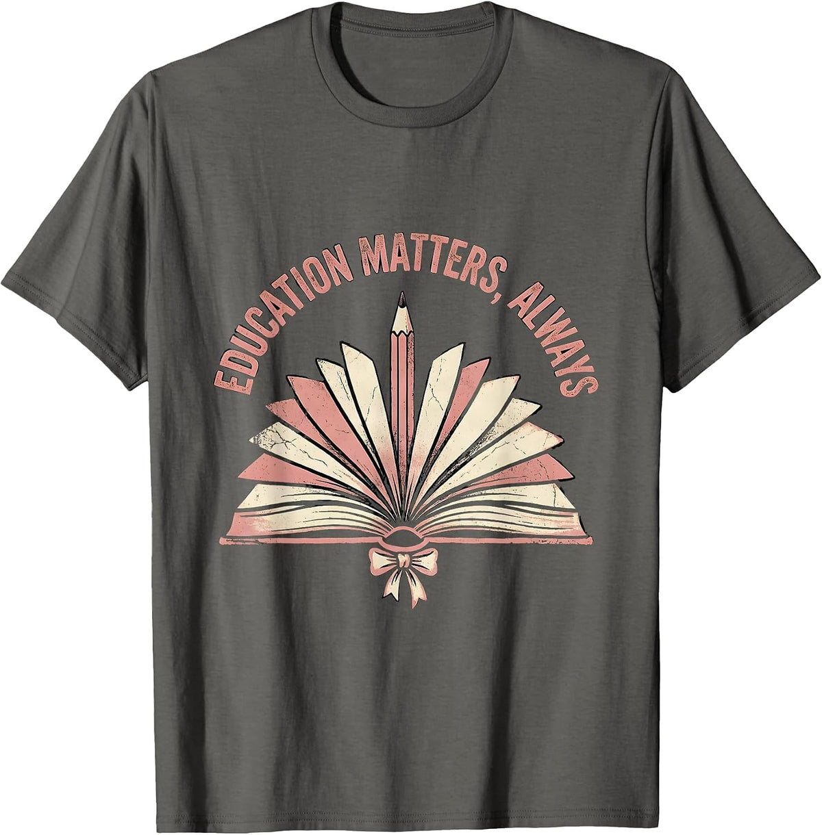 Education Matters Labor Day Student Design T-Shirt - Asphalt Grey