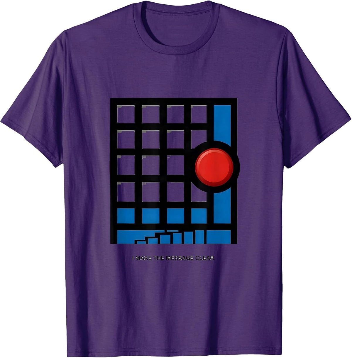 I Make The Message Clear Bauhaus Modernist Special Education T-Shirt - Purple