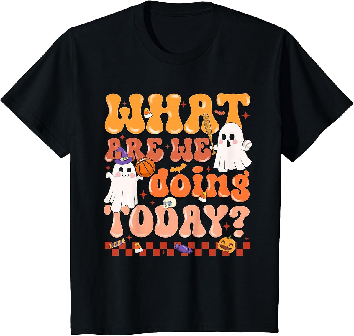 What are We Doing Today Halloween PE Spooky Teacher T-Shirt - Black