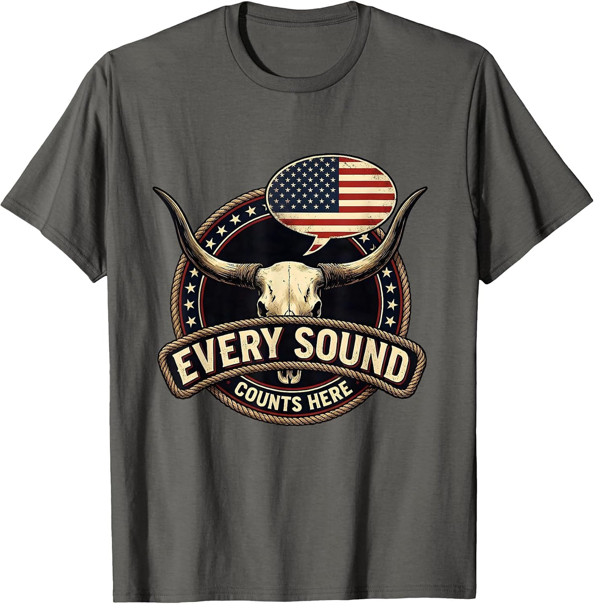 Every Sound Counts Here Speech Therapy Design T-Shirt - Asphalt Grey