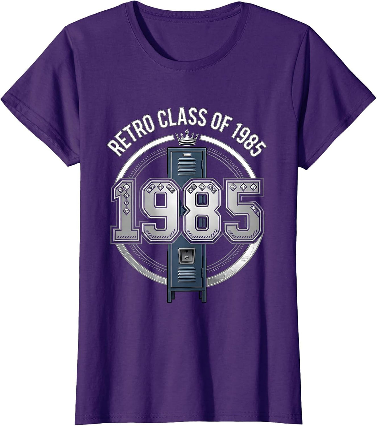 Women's Retro Class Of 1985 Vintage Nostalgia Class Reunion Gift T-Shirt - Purple