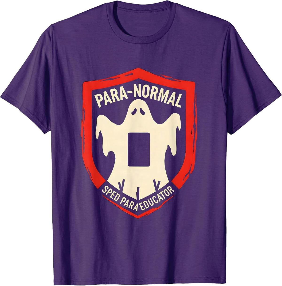 Para-Normal SPED Paraeducator Ghost Humor Halloween T-Shirt - Purple