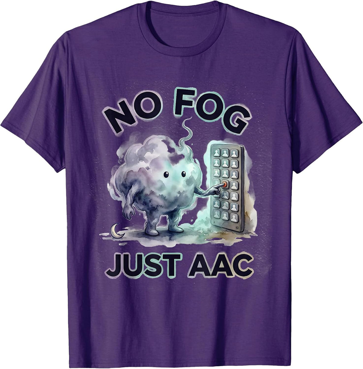 No Fog Just AAC Funny Speech Therapy SLP Halloween T-Shirt - Purple