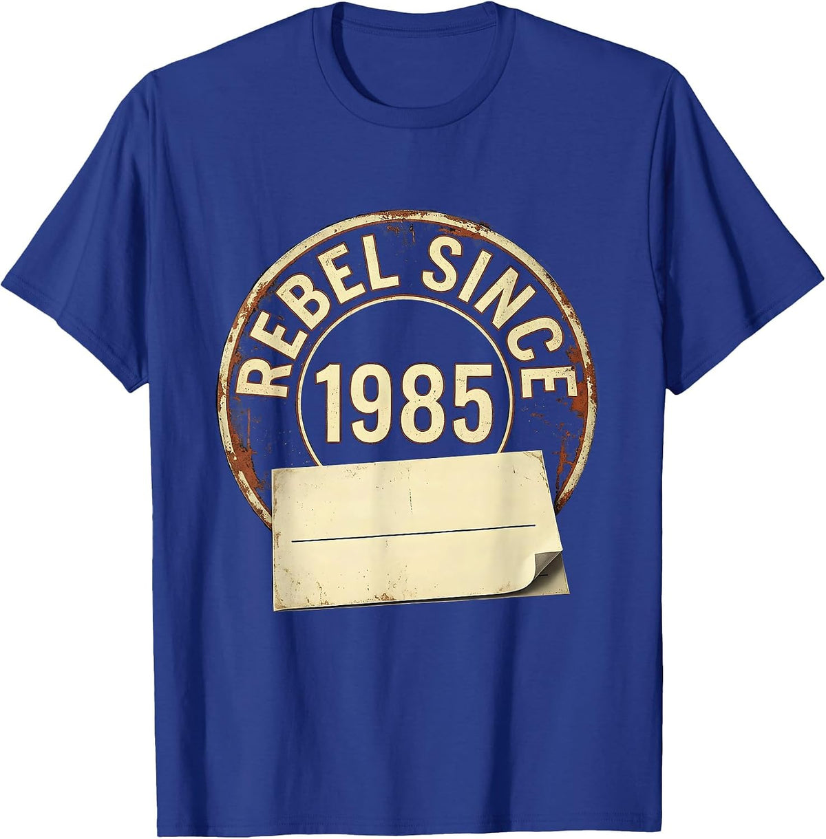 Men's Rebel Since 1985 Vintage Humor Retro Nonconformist T-Shirt - Royal Blue