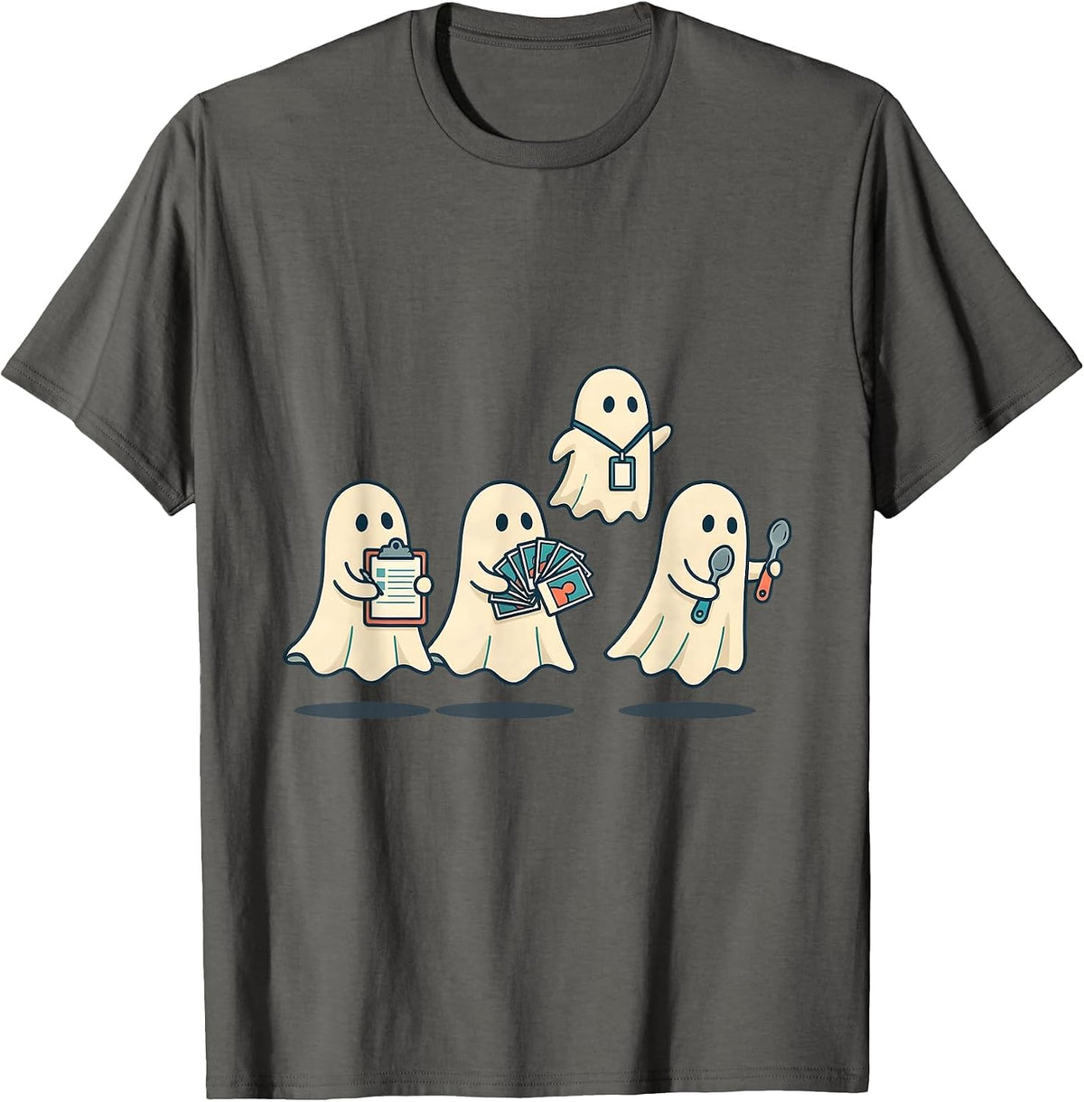 Friendly Ghosts Classroom Support Para Normal Activities T-Shirt - Asphalt Grey