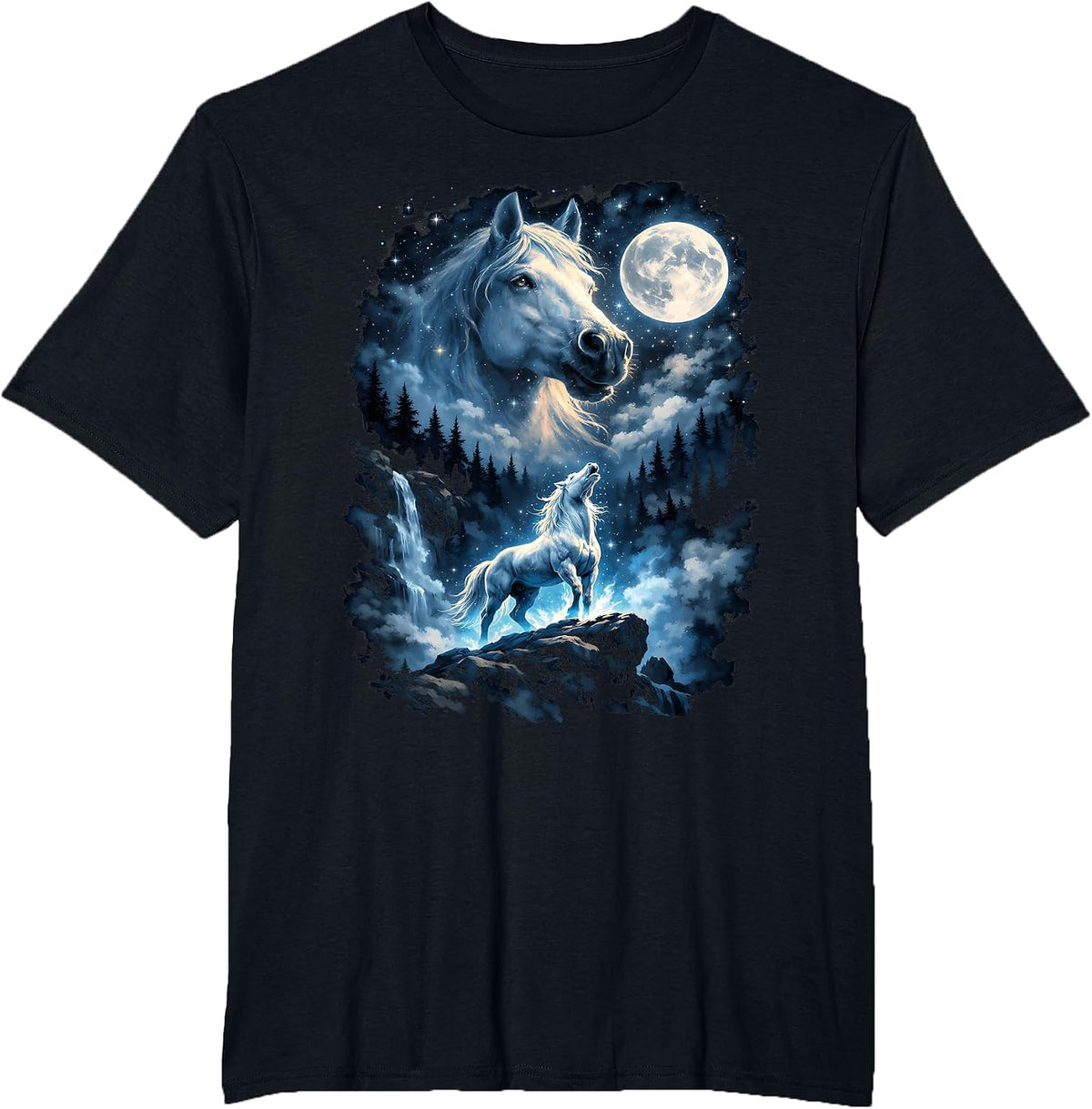 Horse Moon T-Shirt - Black