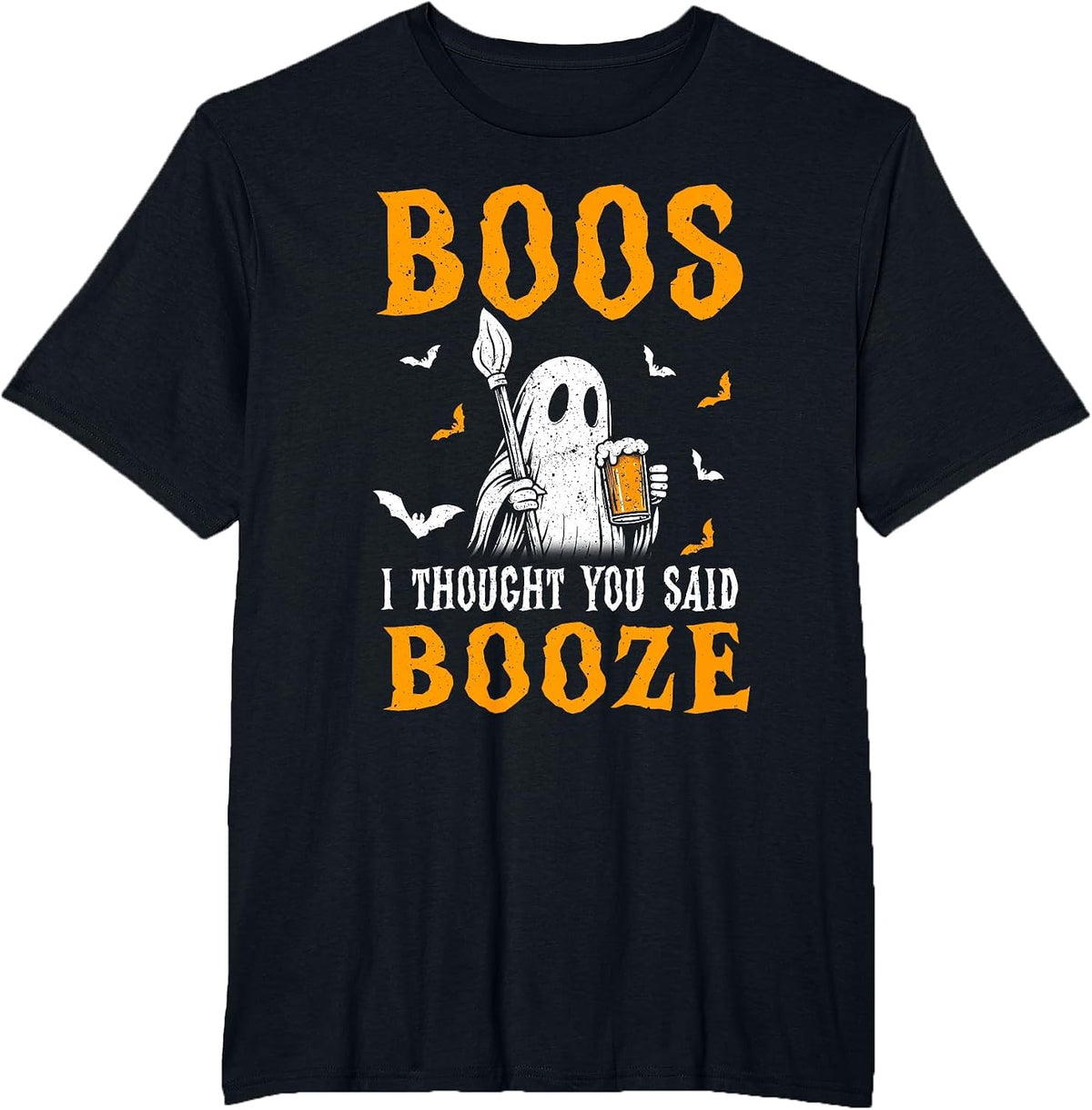 Drinking Halloween Booze Ghost Beer T-Shirt - Black