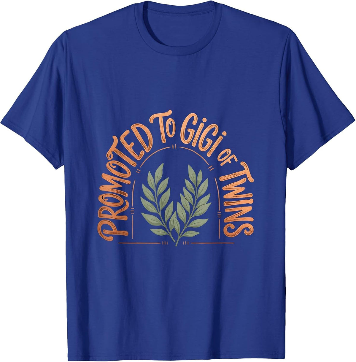 Promoted To Gigi Of Twins Boho Pregnancy Announcement T-Shirt - Royal Blue