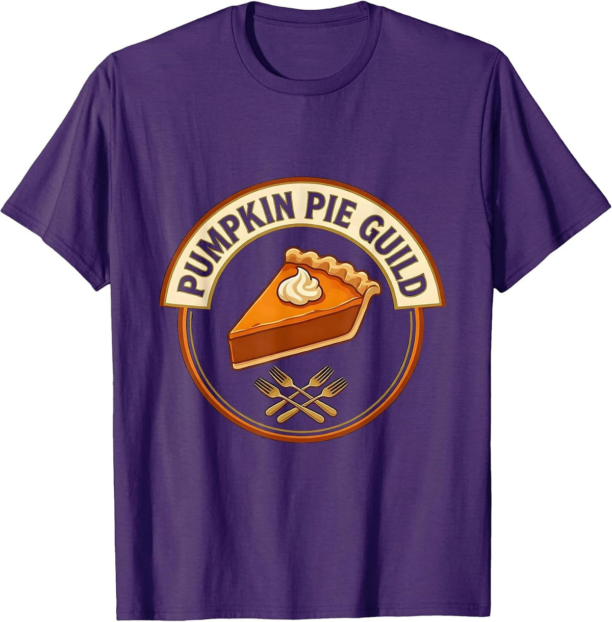 Pumpkin Pie Guild Funny Thanksgiving Pie Lover Fall Humor T-Shirt - Purple