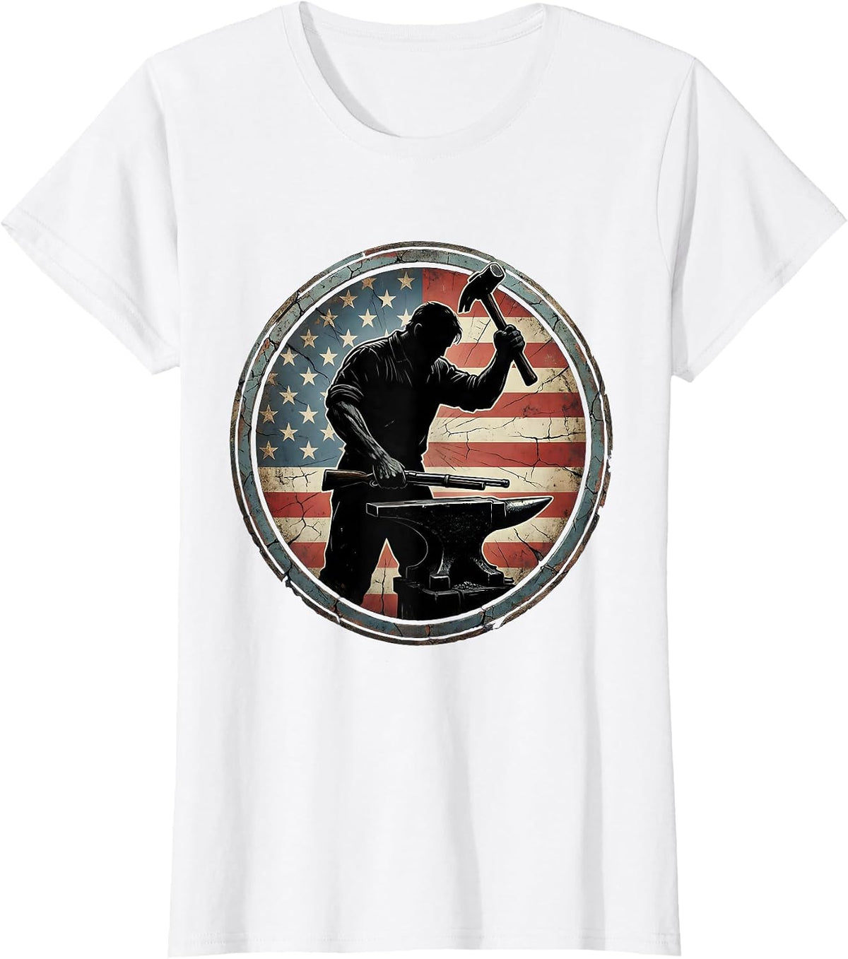 Women's Hand Forged Rifle Barrel Blacksmith 2nd Amendment T-Shirt - White