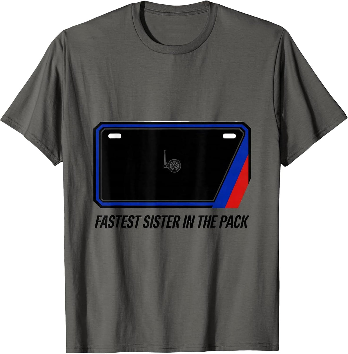 Fastest Sister In The Pack Racing Livery RC Car Patriotic T-Shirt - Asphalt Grey