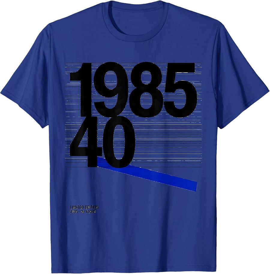 LIMITED EDITION 1985 · 40 YEARS Vintage Birthday Gag Father T-Shirt - Royal Blue