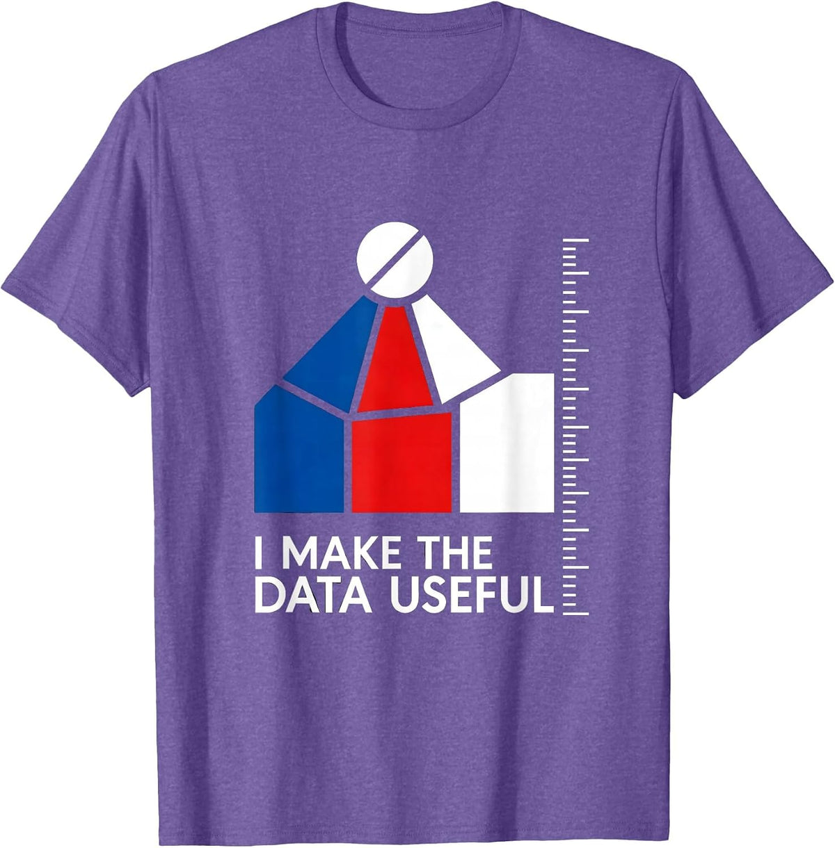 Men's I Make The Data Useful Bauhaus Modernist Special Education T-Shirt - Purple Heather