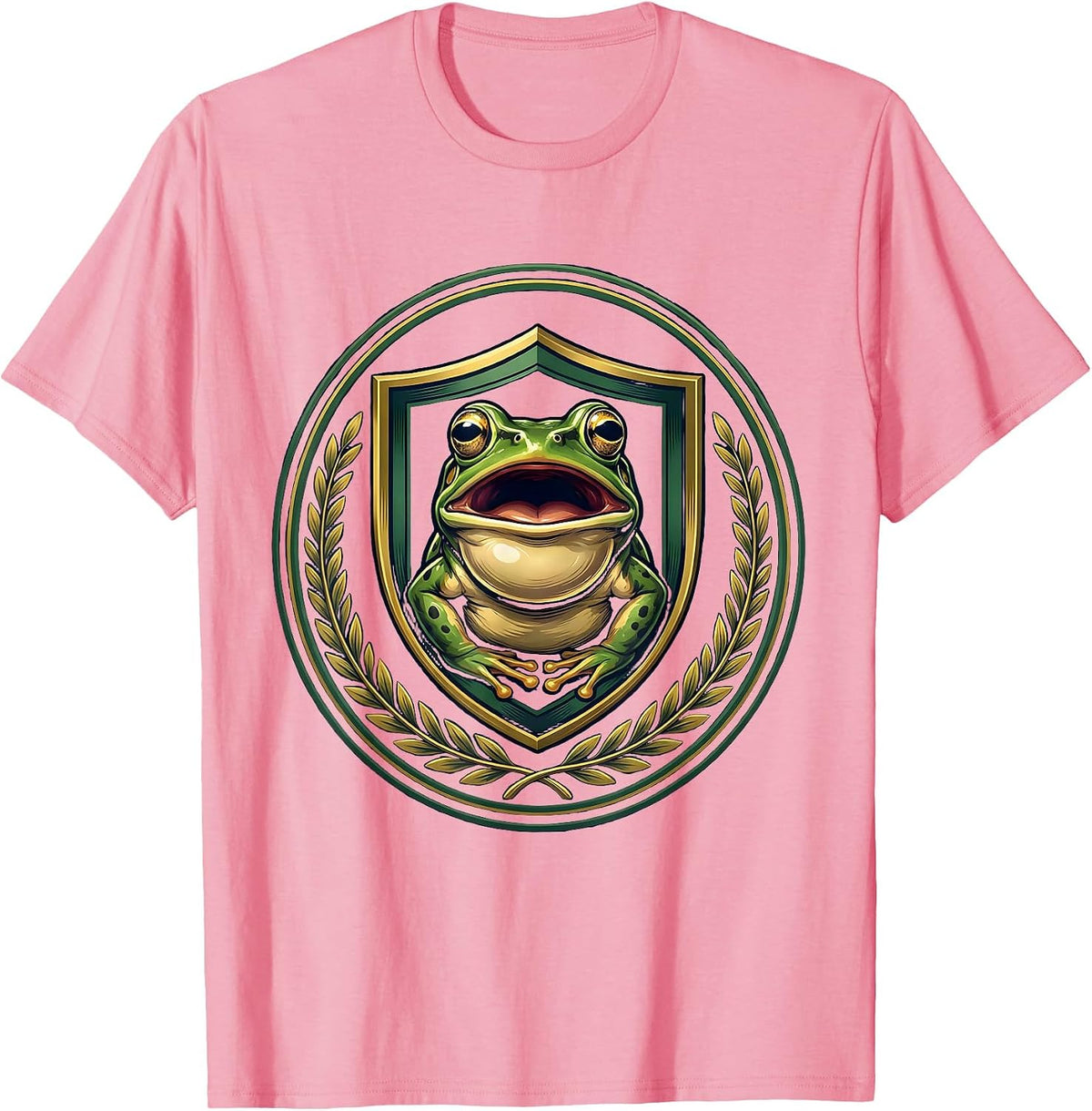 Men's Speech Therapy Singing Frog Vocal Sac Illustration T-Shirt - Pink