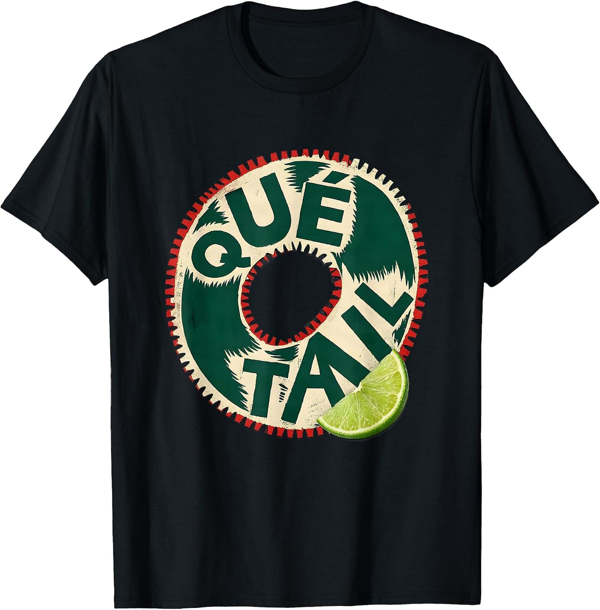 Men's Qué Tail Funny Spanish Cinco De Mayo Party Humor T-Shirt - Black