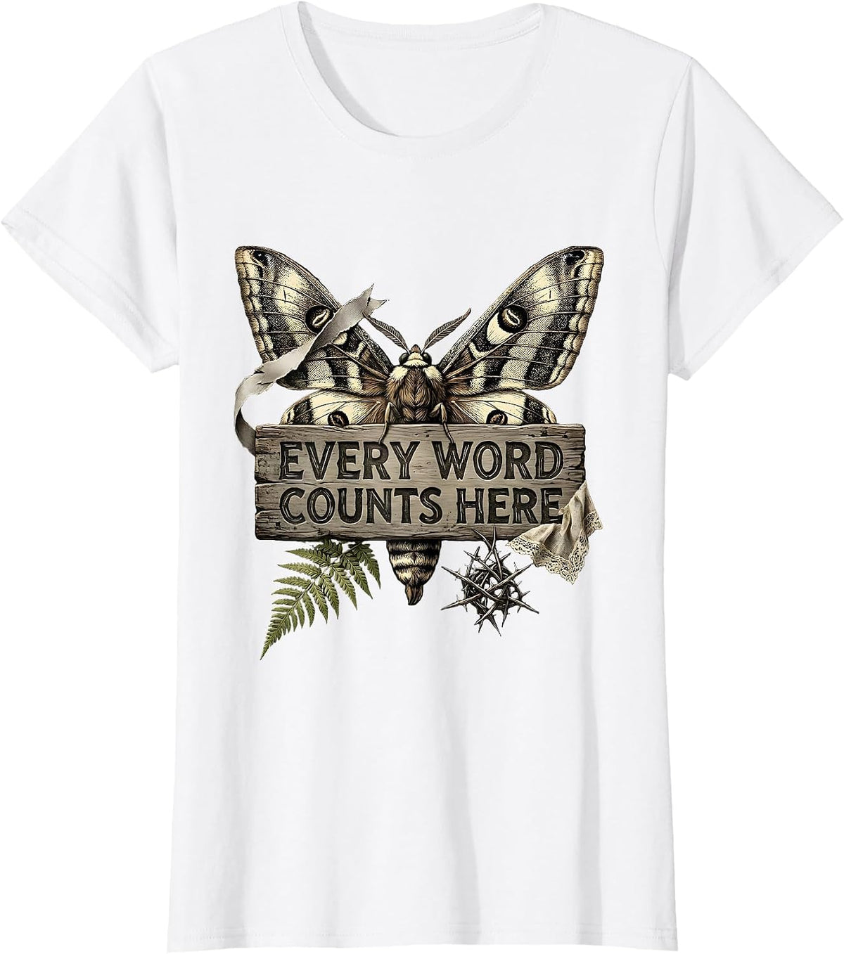 Every Word Counts Speech Therapy Design T-Shirt - White