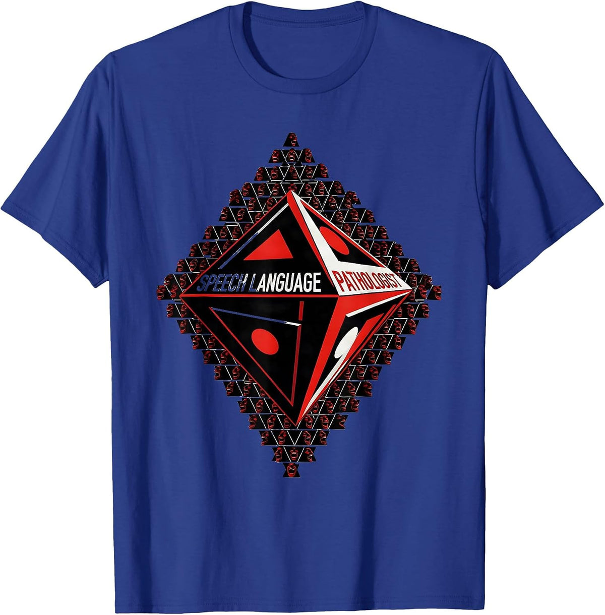 Speech Language Pathologist Retro Modernist SLP Professional T-Shirt - Royal Blue
