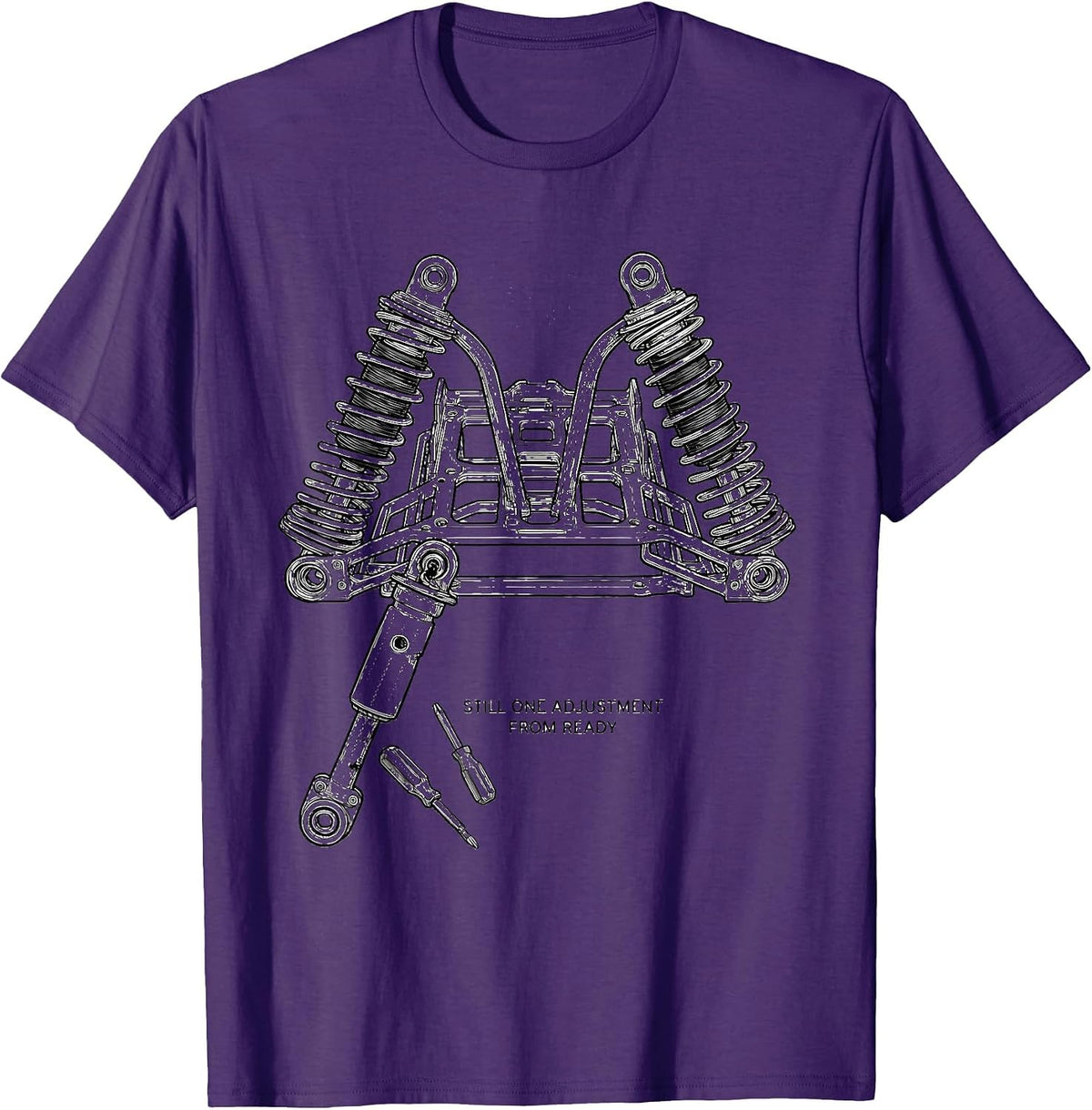 Men's Still One Adjustment From Ready Funny RC Car Racer Gift T-Shirt - Purple