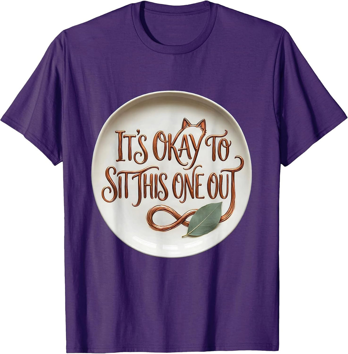 Men's It's Okay To Sit This One Out Cute Kawaii Cat Lover Boho T-Shirt - Purple