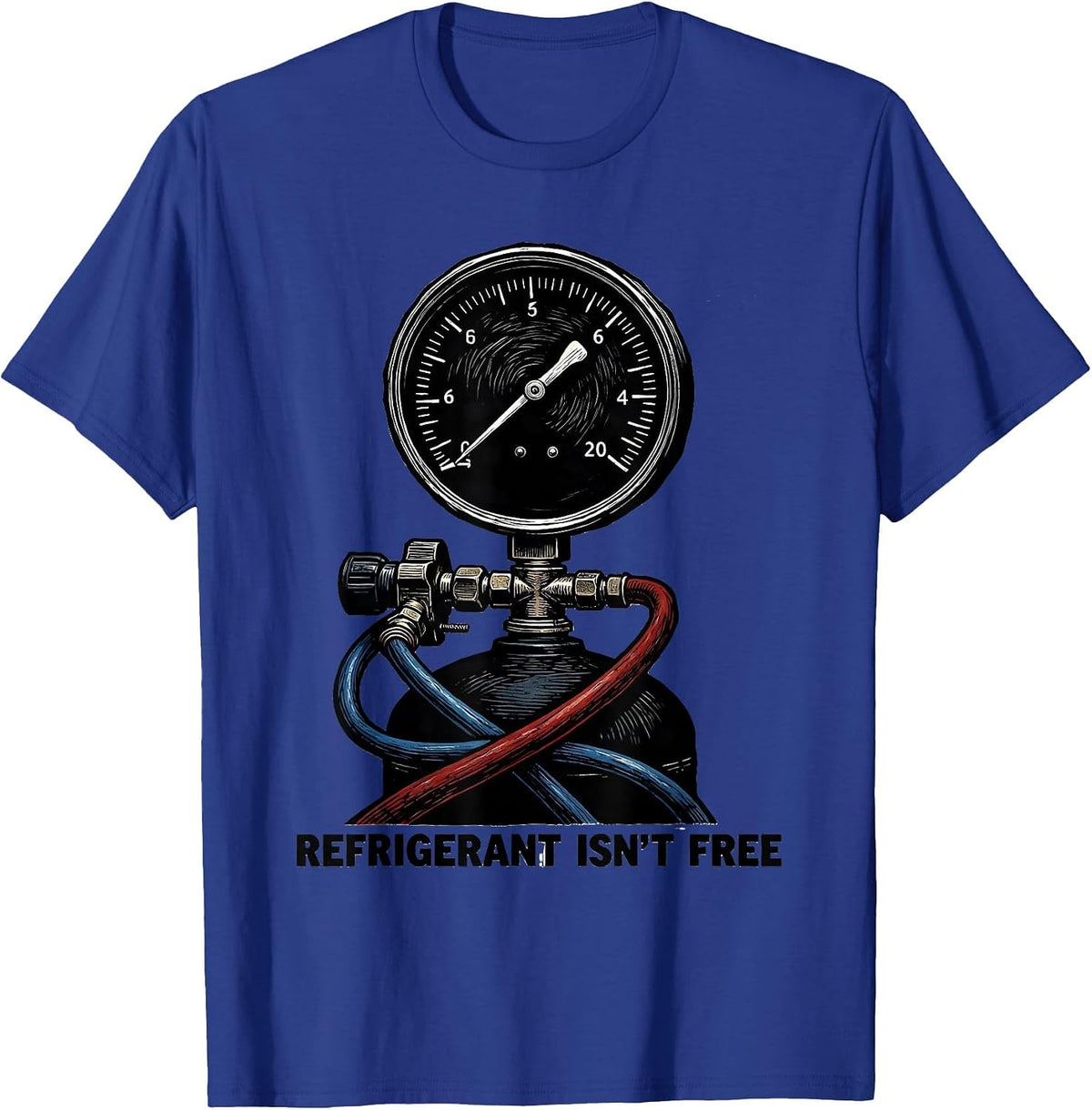 Men's Refrigerant Isn't Free Funny HVAC Technician Charging Pride T-Shirt - Royal Blue